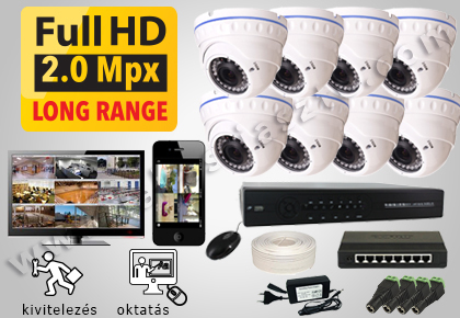 2 0 LONG FULL HD IP kamerarendszer